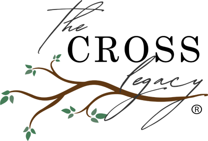 The Cross Legacy Logo - A tree branch with leaves. Includes the Certificate of Registration mark.